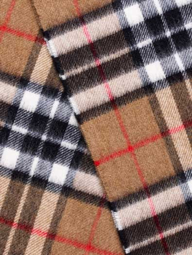 Ruana Tartan Camel Thompson