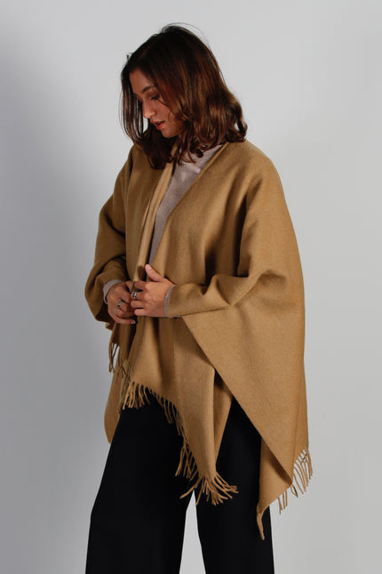 Ruana Unie Mérinos Camel