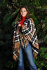 Ruana Tartan Camel Thompson
