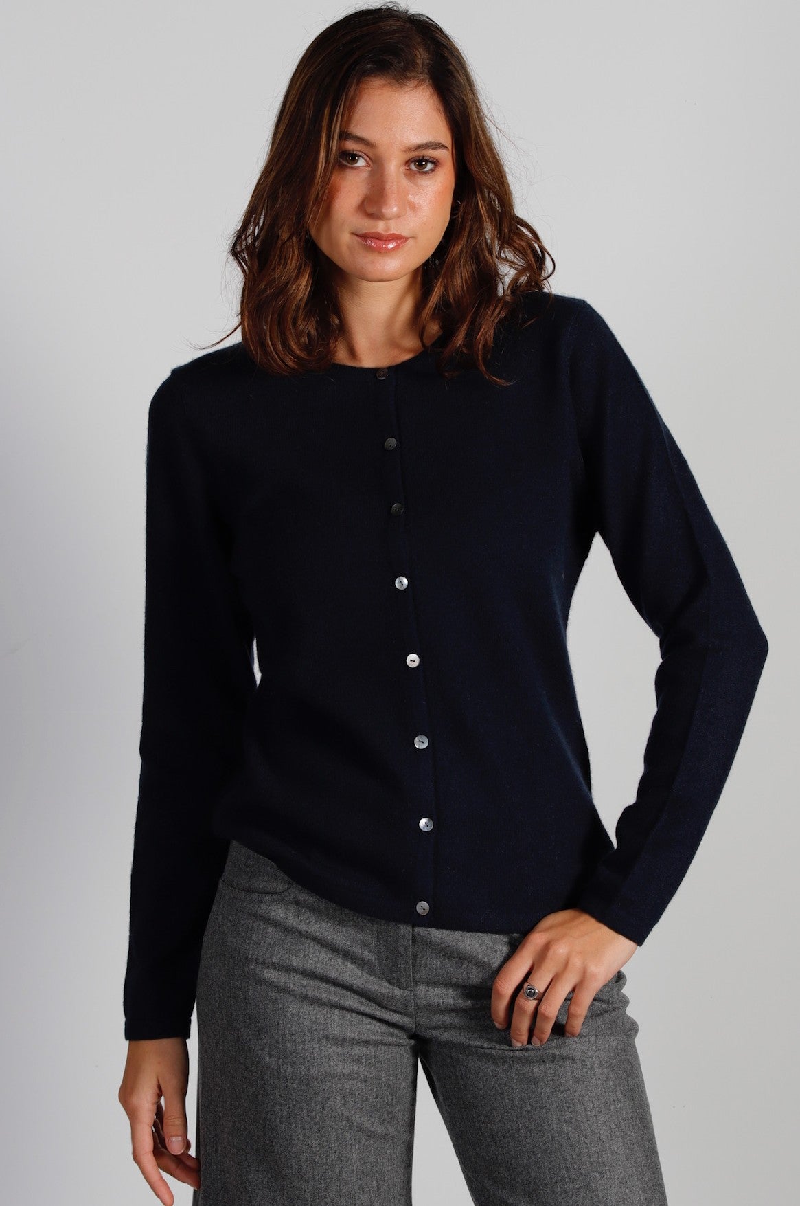 Cardigan Col Rond Cachemire