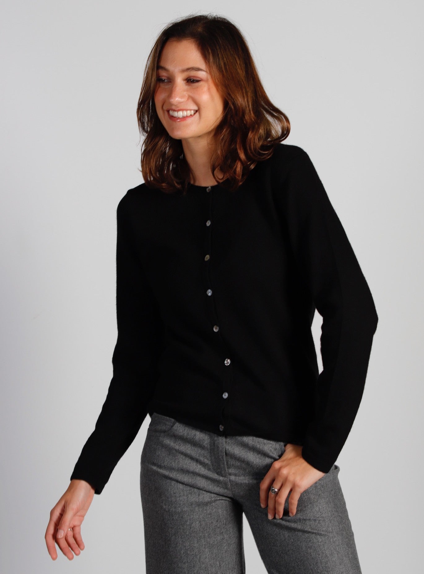 Cardigan Col Rond Cachemire