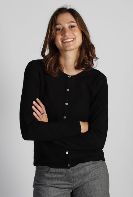 Cardigan Col Rond Cachemire