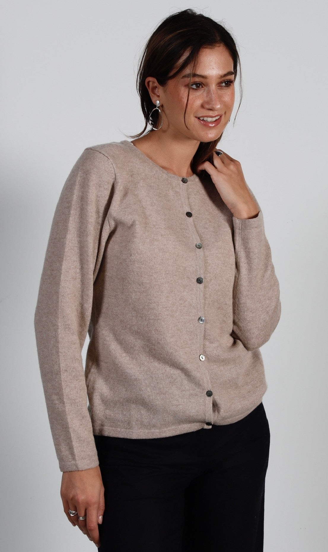 Cardigan Col Rond Cachemire