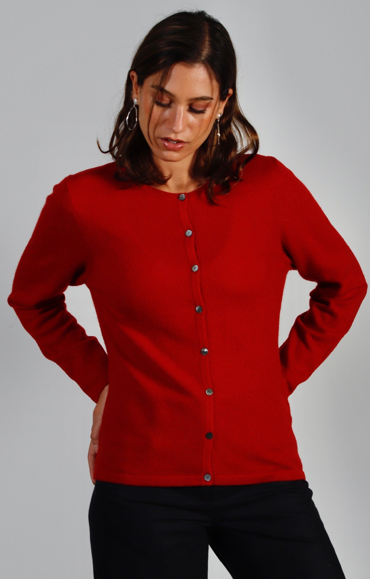 Cardigan Col Rond Cachemire