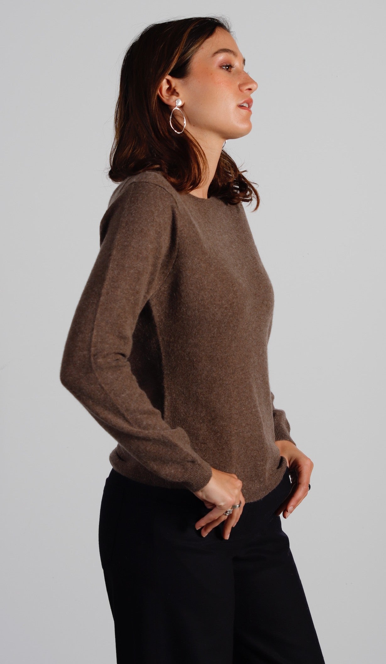 Pull Col Rond Cachemire