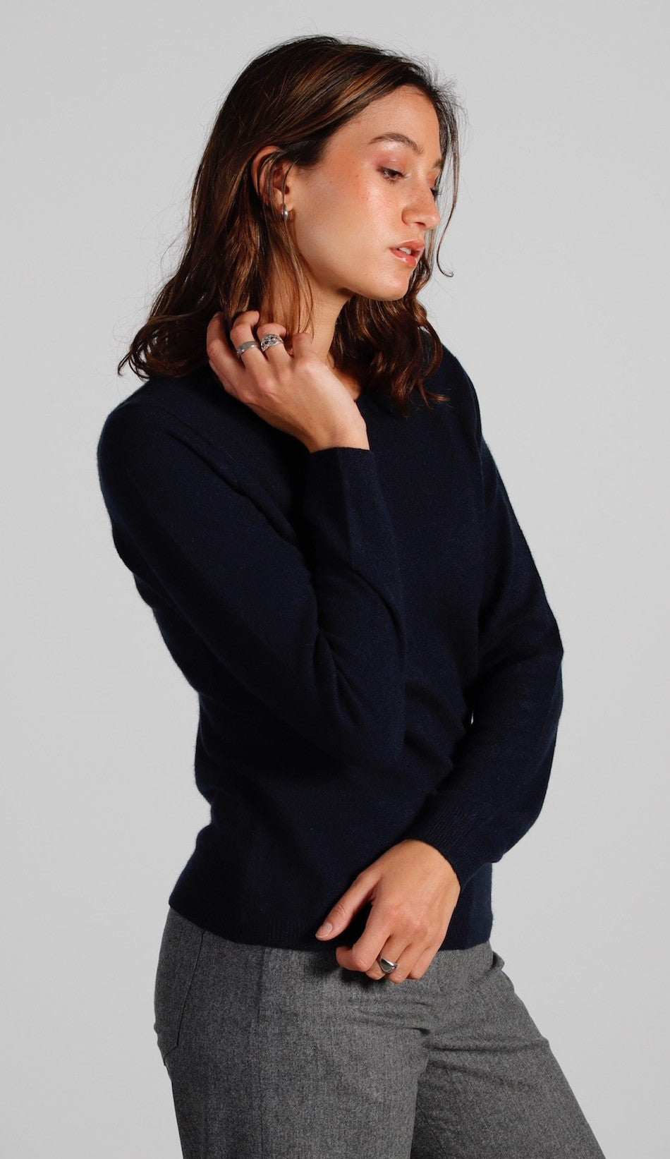Pull Col Rond Cachemire