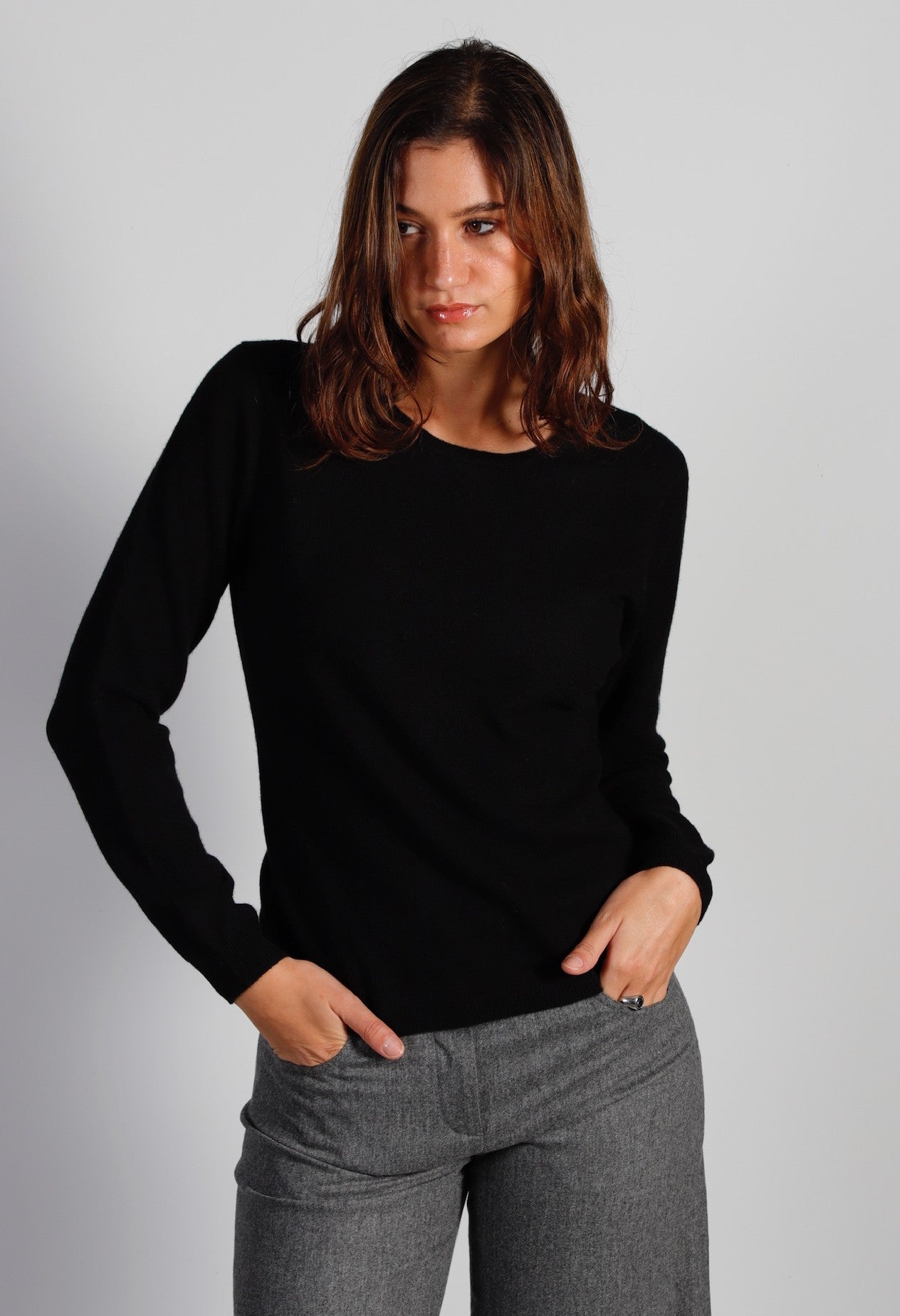 Pull Col Rond Cachemire