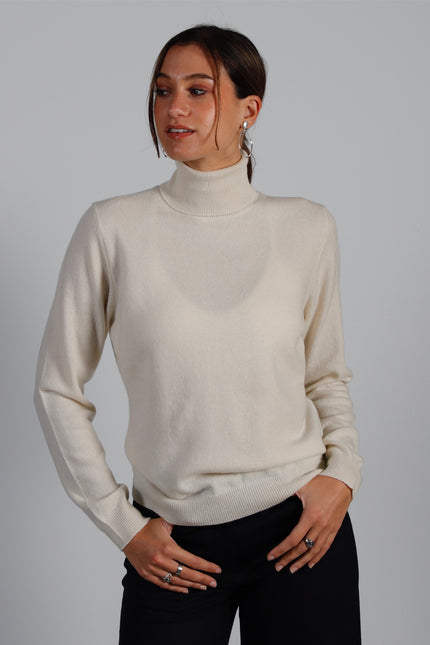 Pull Col Roulé Cachemire