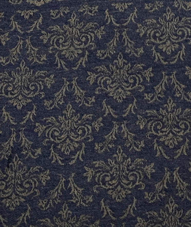 Echarpe motifs Jacquard bleu