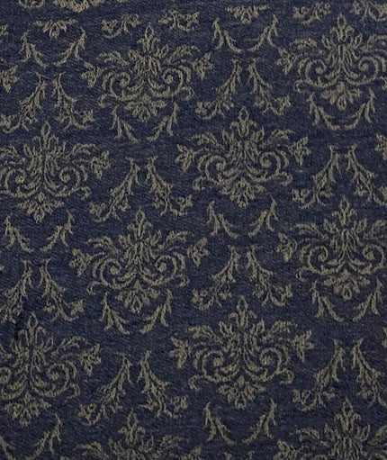 Echarpe motifs Jacquard bleu