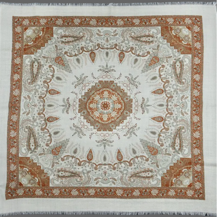 Carré Paisley Ivoire